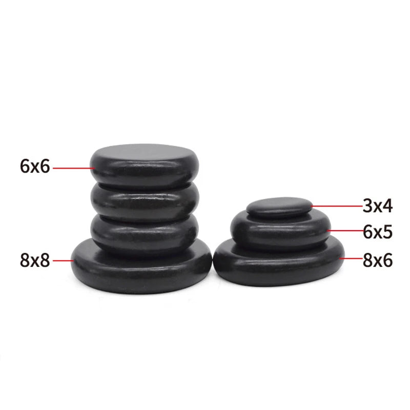 1/5Pcs Hot Stone Massage SPA Basalt Stone Relieve Stress Back Pain Therapy Massage Stone Back Massage Hot Compress Massage Tools