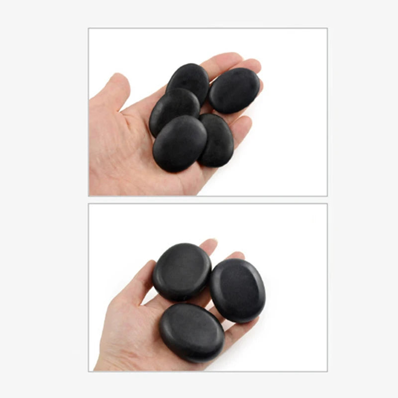 1/5Pcs Hot Stone Massage SPA Basalt Stone Relieve Stress Back Pain Therapy Massage Stone Back Massage Hot Compress Massage Tools